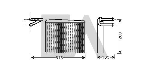 Heat Exchanger, interior heating (45C50019)