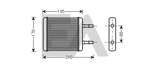 Heat Exchanger, interior heating (45C28022)