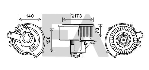 Electric Motor, interior blower (42A54017)