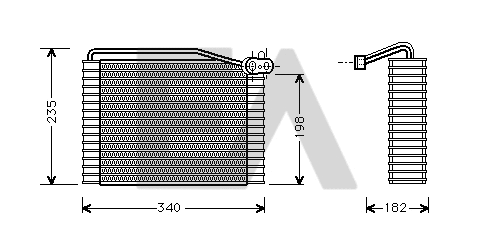 Evaporator, air conditioning (43B02006)