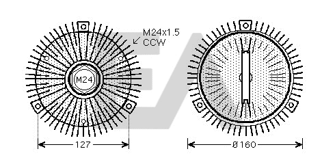 Fan Wheel, engine cooling (35C07D04)