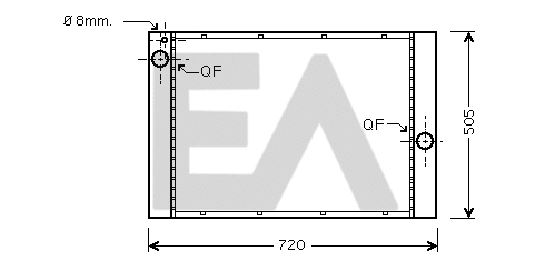 Radiator, engine cooling (31R07104)