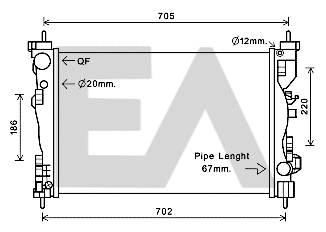 Radiator, engine cooling (31R03036)