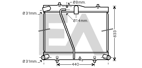 Radiator, engine cooling (31R71257)