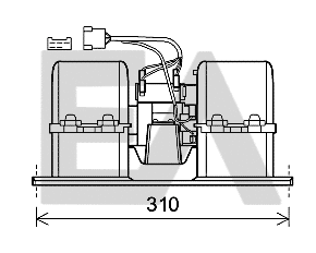 Electric Motor, interior blower (42A76002)