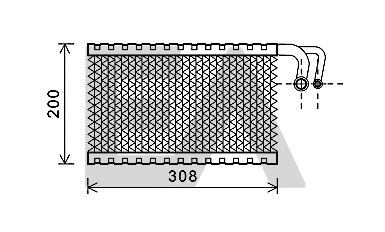 Evaporator, air conditioning (43B07007)