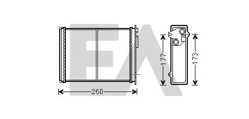 Heat Exchanger, interior heating (45C10012)