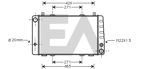 Radiator, engine cooling (31R61004)