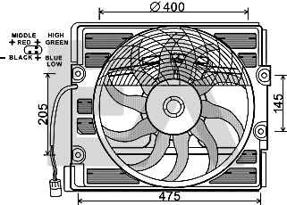 Fan, engine cooling (33V07020)