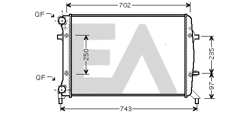 Radiator, engine cooling (31R77116)