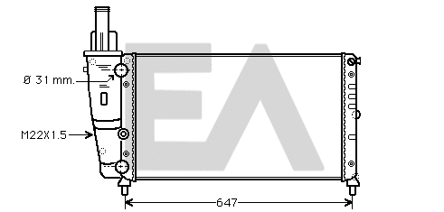 Radiator, engine cooling (31R25025)