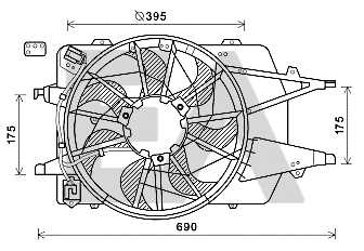 Fan, engine cooling (33V22058)