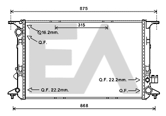 Radiator, engine cooling (31R02060)