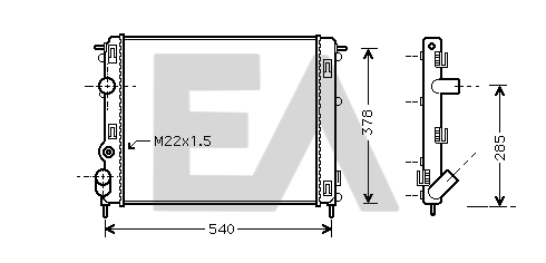 Radiator, engine cooling (31R60134)