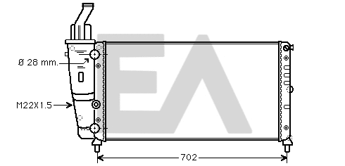 Radiator, engine cooling (31R25041)