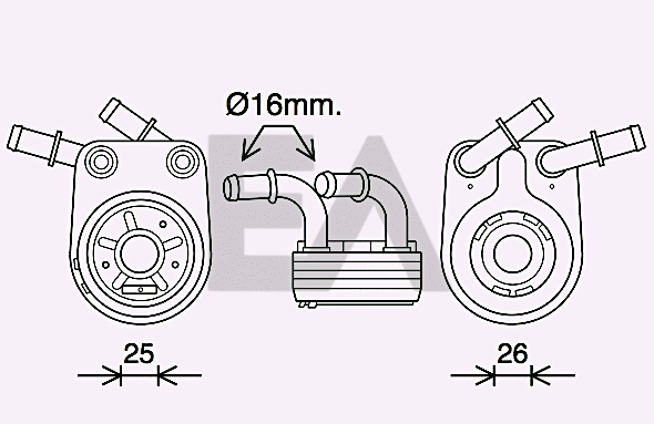 Oil Cooler, engine oil (37G25004)