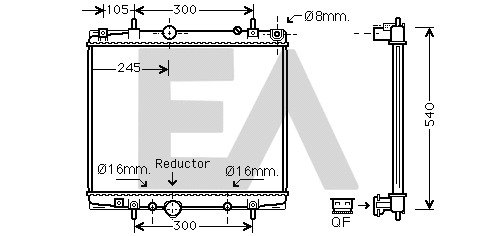 Radiator, engine cooling (31R55113)