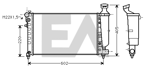 Radiator, engine cooling (31R10074)