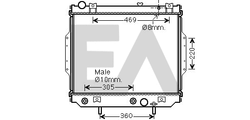 Radiator, engine cooling (31R33023)