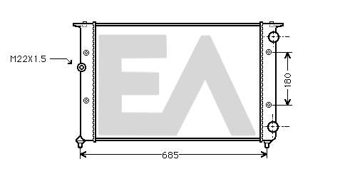 Radiator, engine cooling (31R77084)