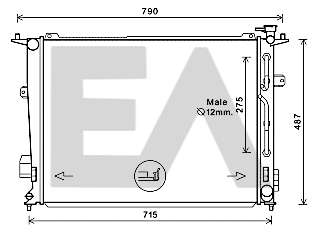 Radiator, engine cooling (31R28113)