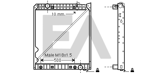 Radiator, engine cooling (31R45050)
