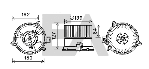 Electric Motor, interior blower (42A22008)