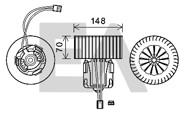 Electric Motor, interior blower (42A07013)