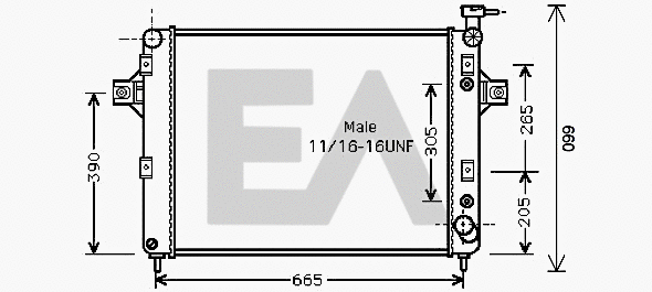 Radiator, engine cooling (31R33016)