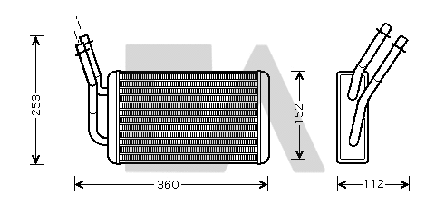 Heat Exchanger, interior heating (45C22017)