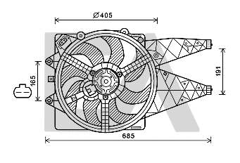 Fan, engine cooling (33V25096)