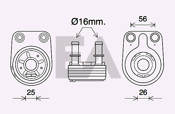 Oil Cooler, engine oil (37G25005)
