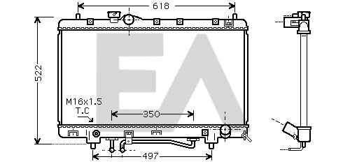 Radiator, engine cooling (31R71170)