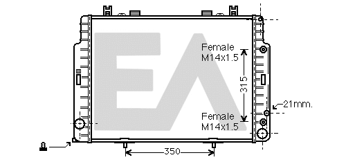 Radiator, engine cooling (31R50118)