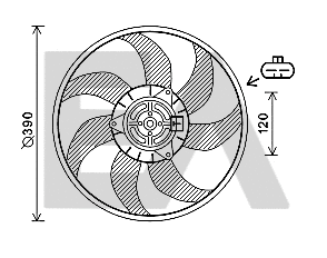 Fan, engine cooling (33V54050)
