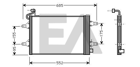 Condenser, air conditioning (30C61002)
