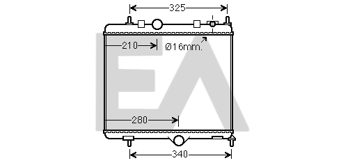 Radiator, engine cooling (31R55057)