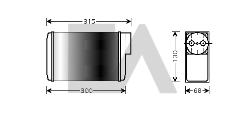 Heat Exchanger, interior heating (45C61002)