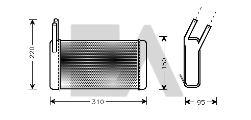 Heat Exchanger, interior heating (45C05019)
