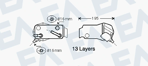 Oil Cooler, engine oil (37G07029)