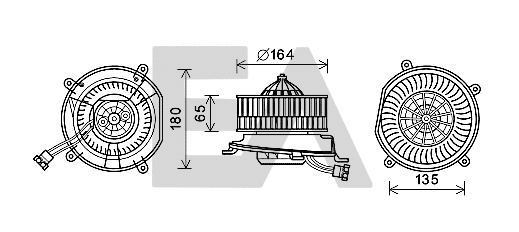 Electric Motor, interior blower (42A50040)
