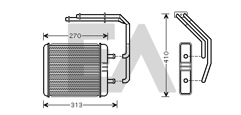 Heat Exchanger, interior heating (45C30007)