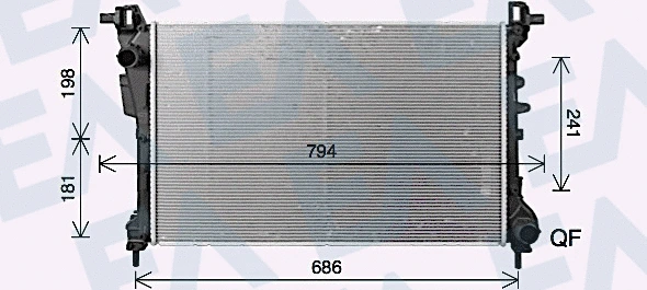 Radiator, engine cooling (31R25150)