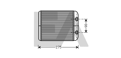 Heat Exchanger, interior heating (45C77020)