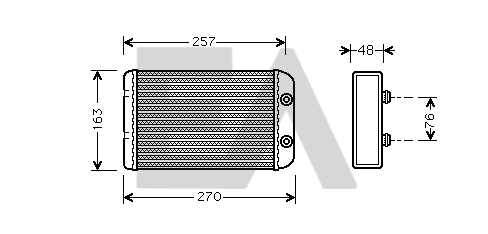 Heat Exchanger, interior heating (45C25020)