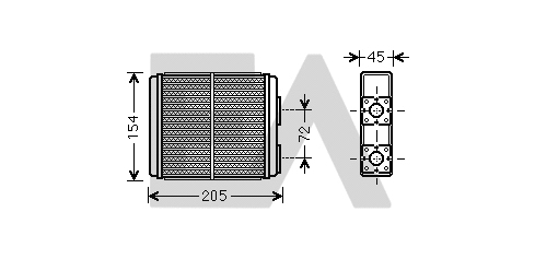 Heat Exchanger, interior heating (45C54027)
