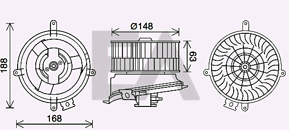 Electric Motor, interior blower (42A50044)