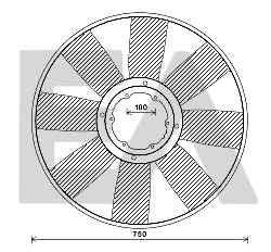 Fan Wheel, engine cooling (35C45A01)