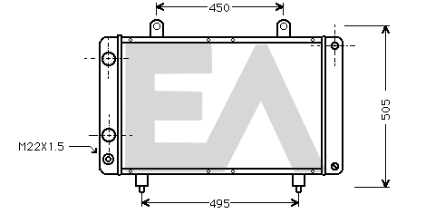 Radiator, engine cooling (31R55019)