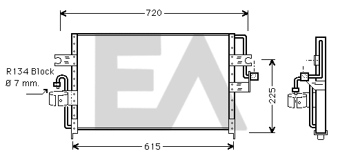 Condenser, air conditioning (30C18008)